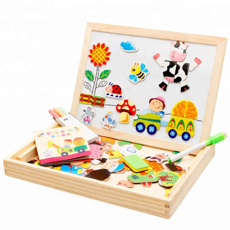 Puzzle Magnétique Montessori Double Face