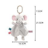 Doudou en peluche animaux avec hochet
