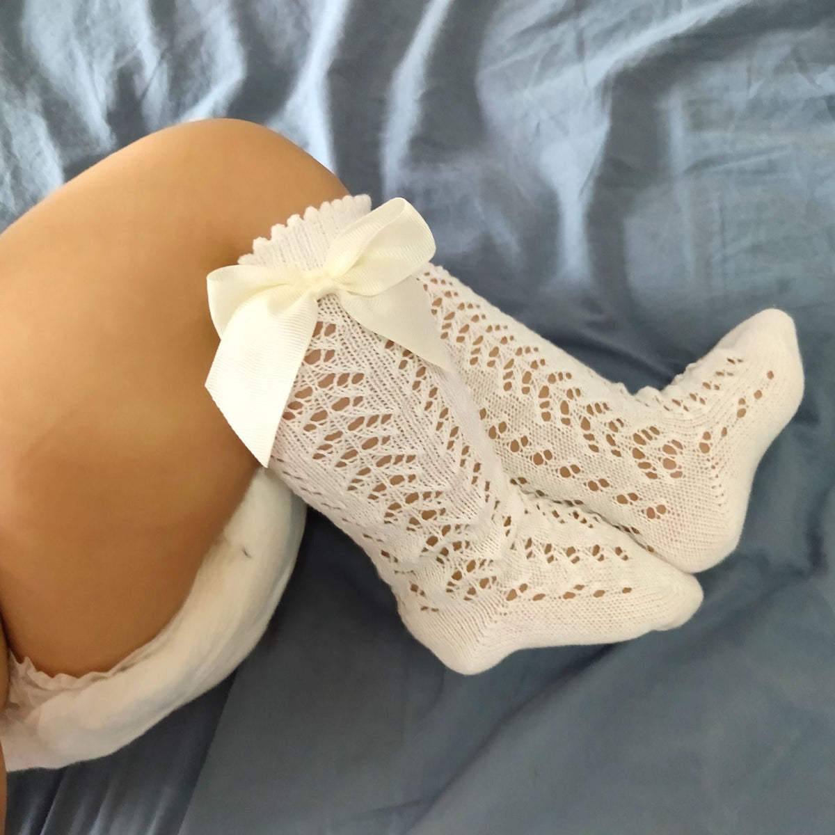 Chaussettes Hautes à Papillon pour Bébé Fille
