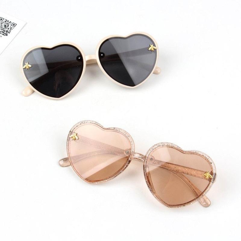 Lunettes de soleil rétro en forme de coeur