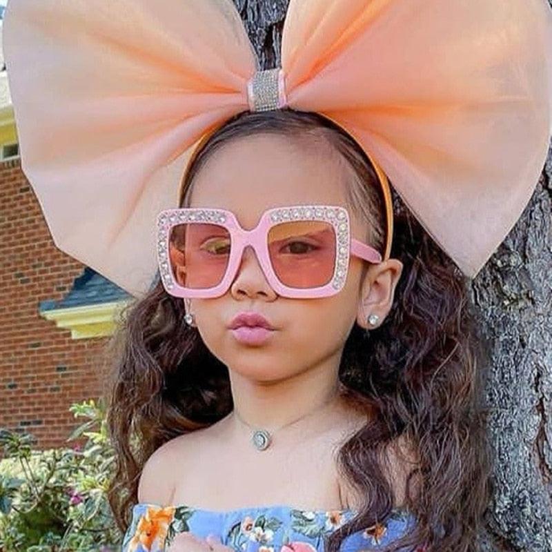 Lunettes de soleil surdimensionnées en diamant pour enfants
