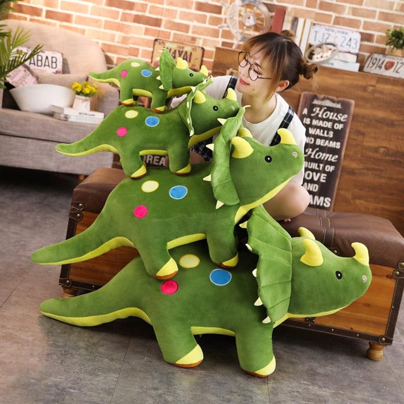 Dinosaures tricératops en peluche pour enfant