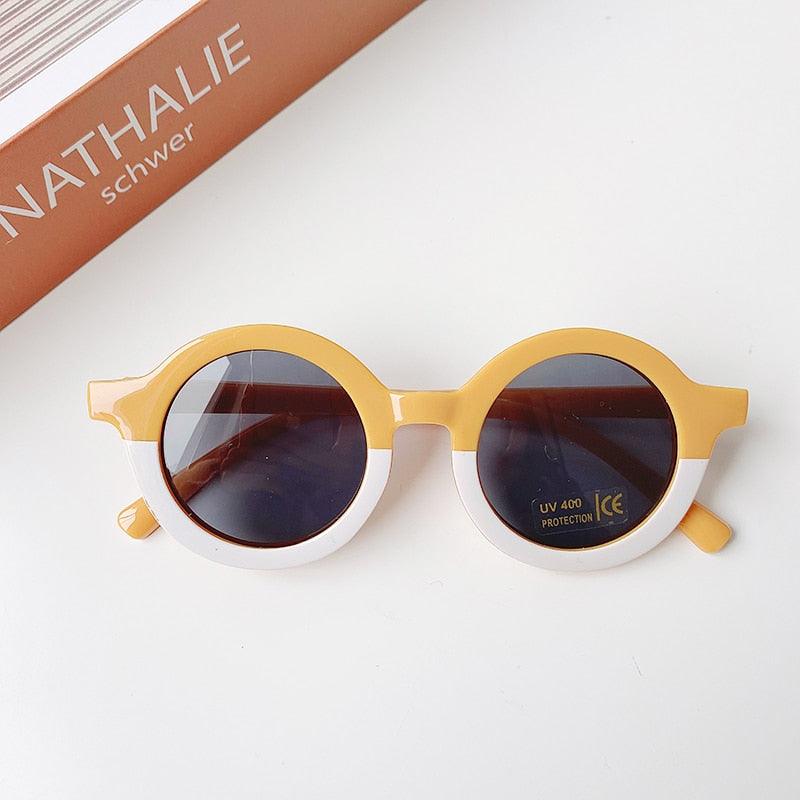 Lunettes de soleil rondes bicolore