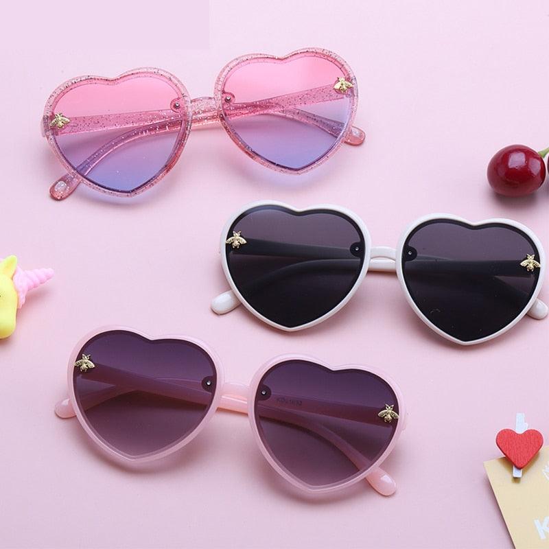 Lunettes de soleil rétro en forme de coeur