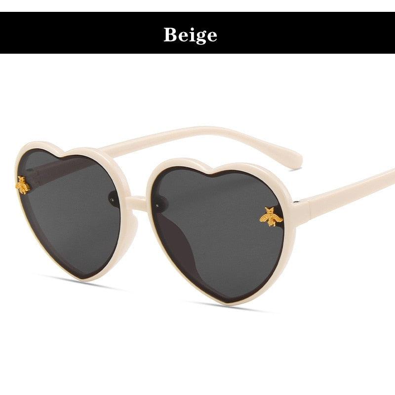 Lunettes de soleil rétro en forme de coeur