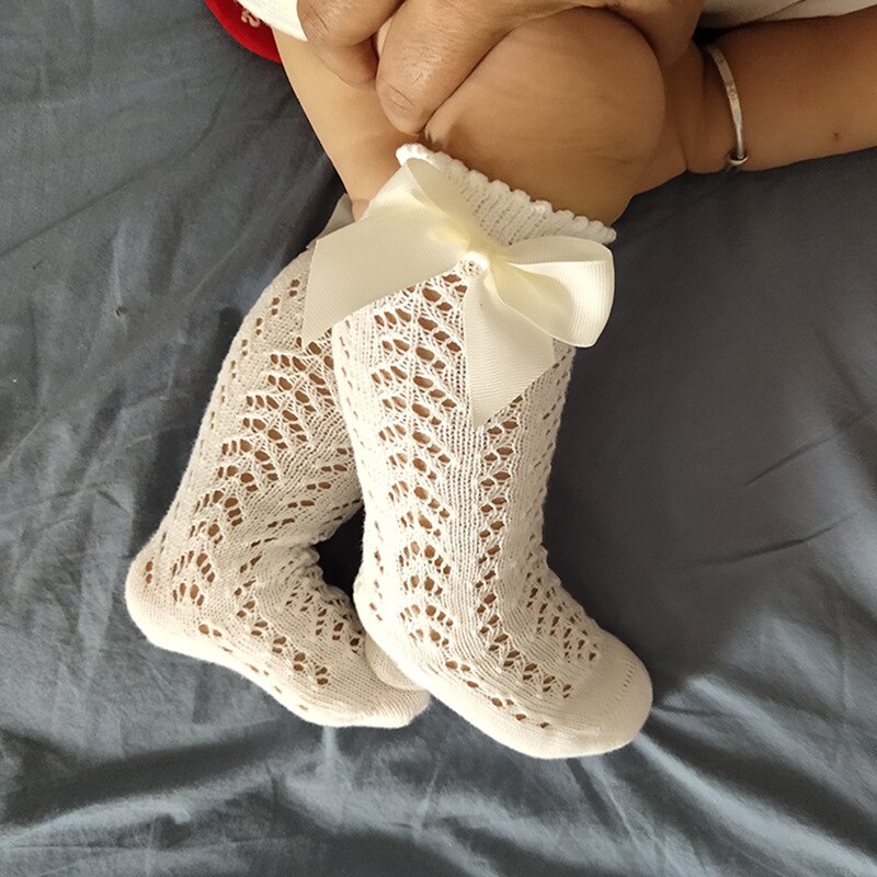 Chaussettes Hautes à Papillon pour Bébé Fille