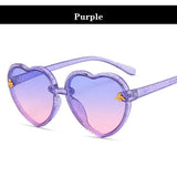 Lunettes de soleil rétro en forme de coeur