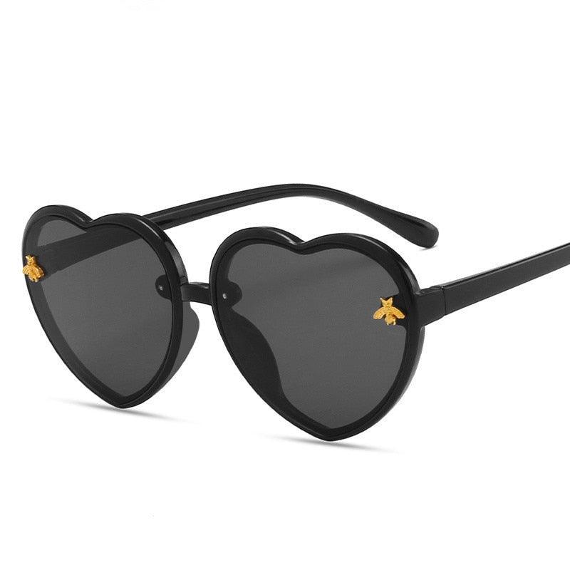 Lunettes de soleil rétro en forme de coeur