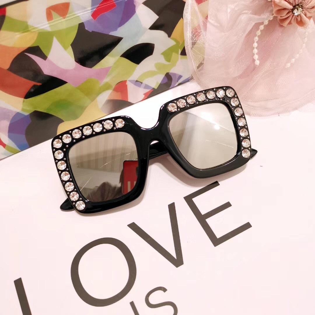 Lunettes de soleil surdimensionnées en diamant pour enfants