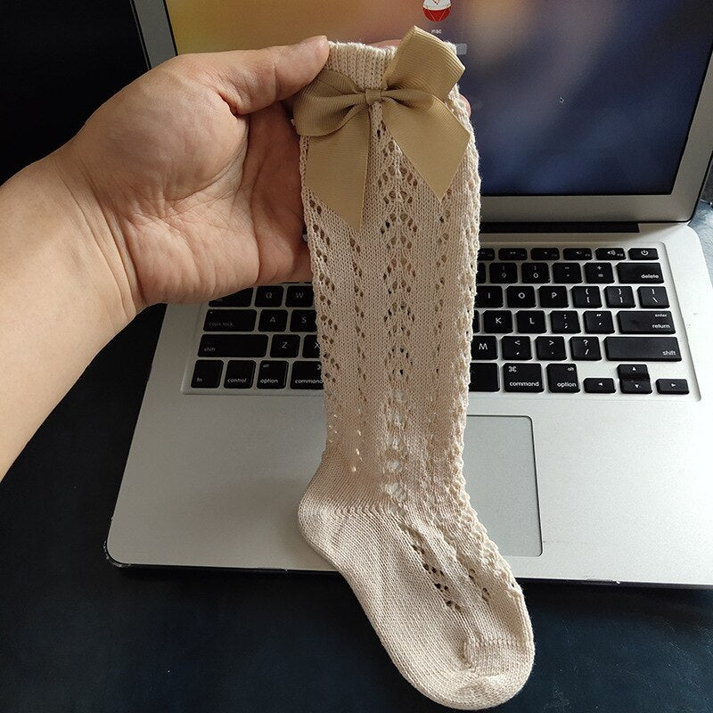 Chaussettes Hautes à Papillon pour Bébé Fille