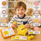 Horloge Éducative Enfant – Kit Montessori – Cartes Puzzle – Dès 3 Ans