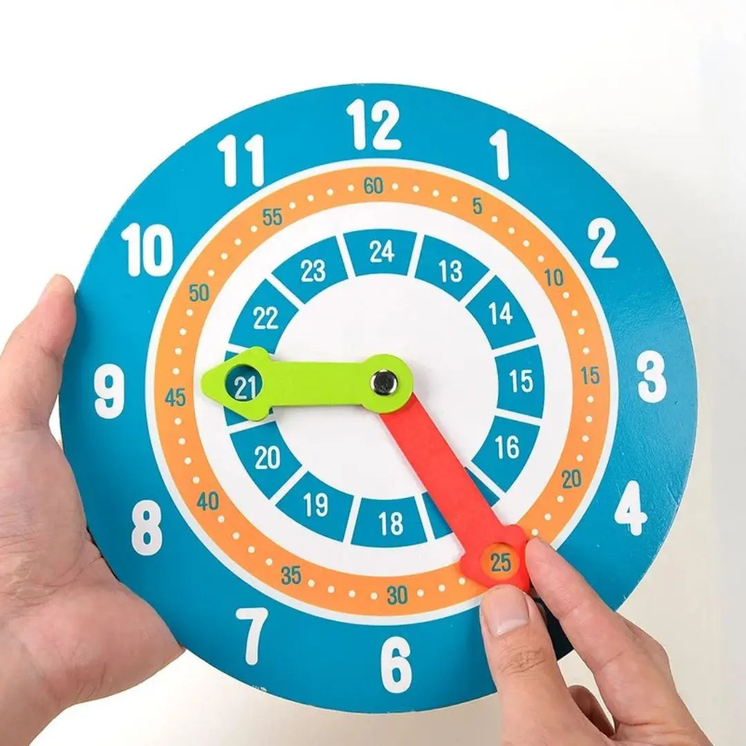 Horloge Montessori 12H et 24H en bois - TimeTeach