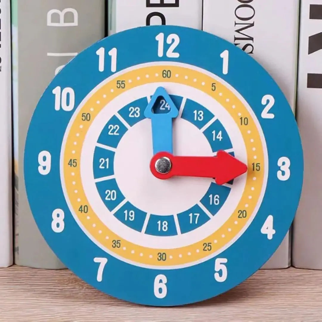Horloge Montessori 12H et 24H en bois - TimeTeach