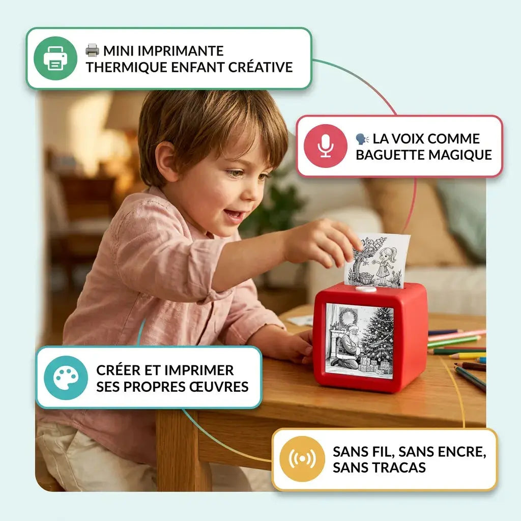 Inkless Kids’ Thermal Printer – Voice Control