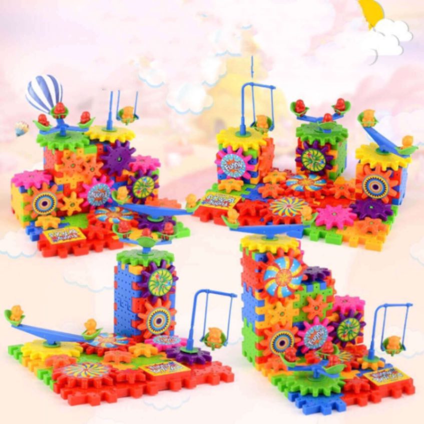 EcoPlay Motorized Gear Works Building Set (Kit d'Ingénierie STEM)