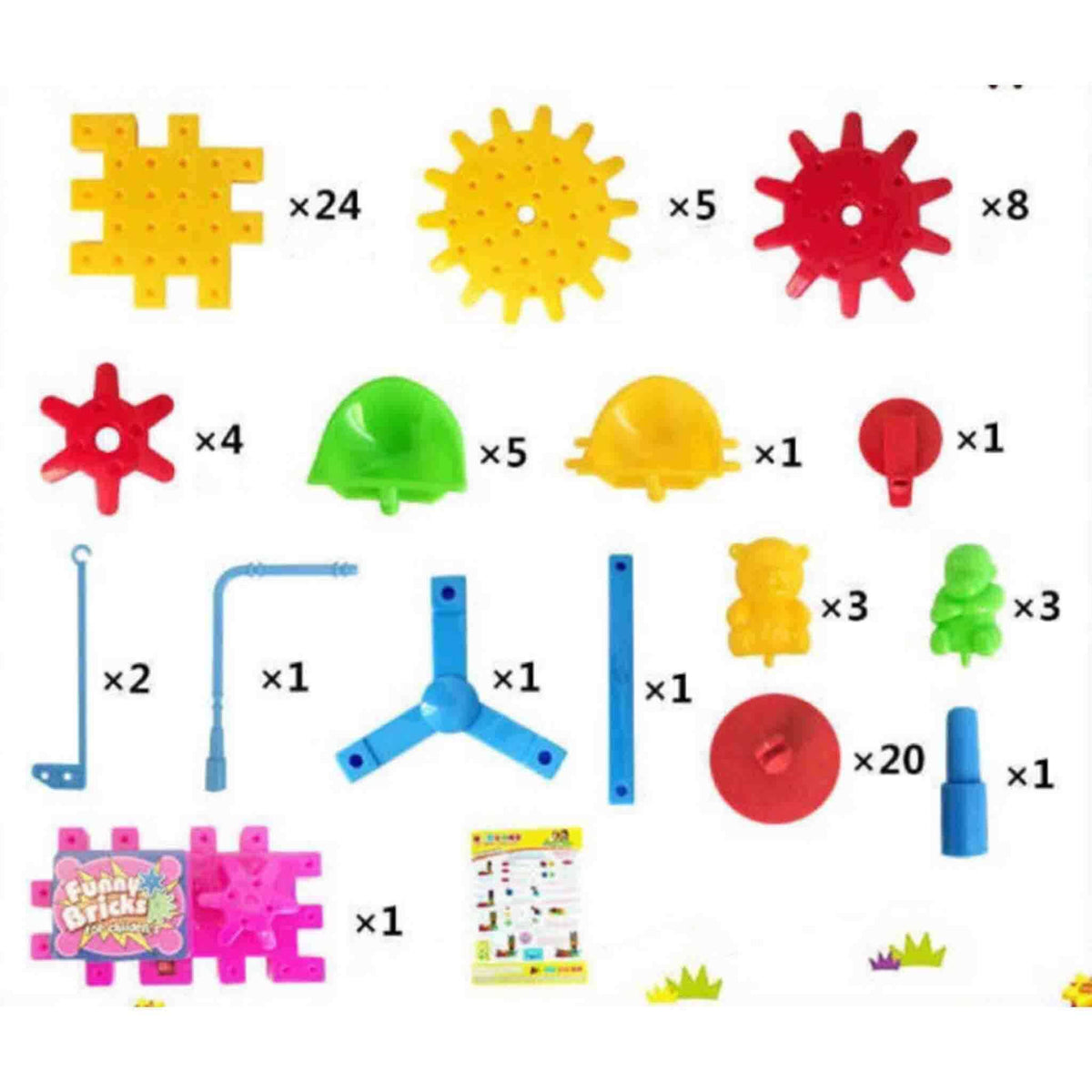 EcoPlay Motorized Gear Works Building Set (Kit d'Ingénierie STEM)