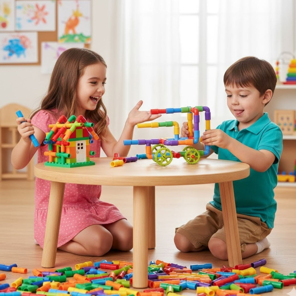 JEUX DE CONSTRUCTION-BLOCS de tubes