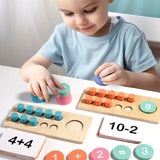Jeu Arithmétique en Bois Montessori - Ten Frame Sets