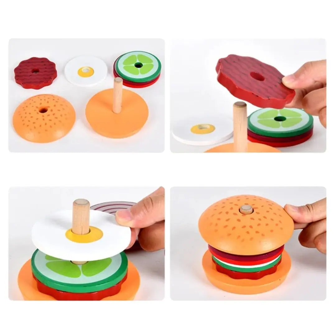 Jeu Montessori Burger bois primaire - EduPlay