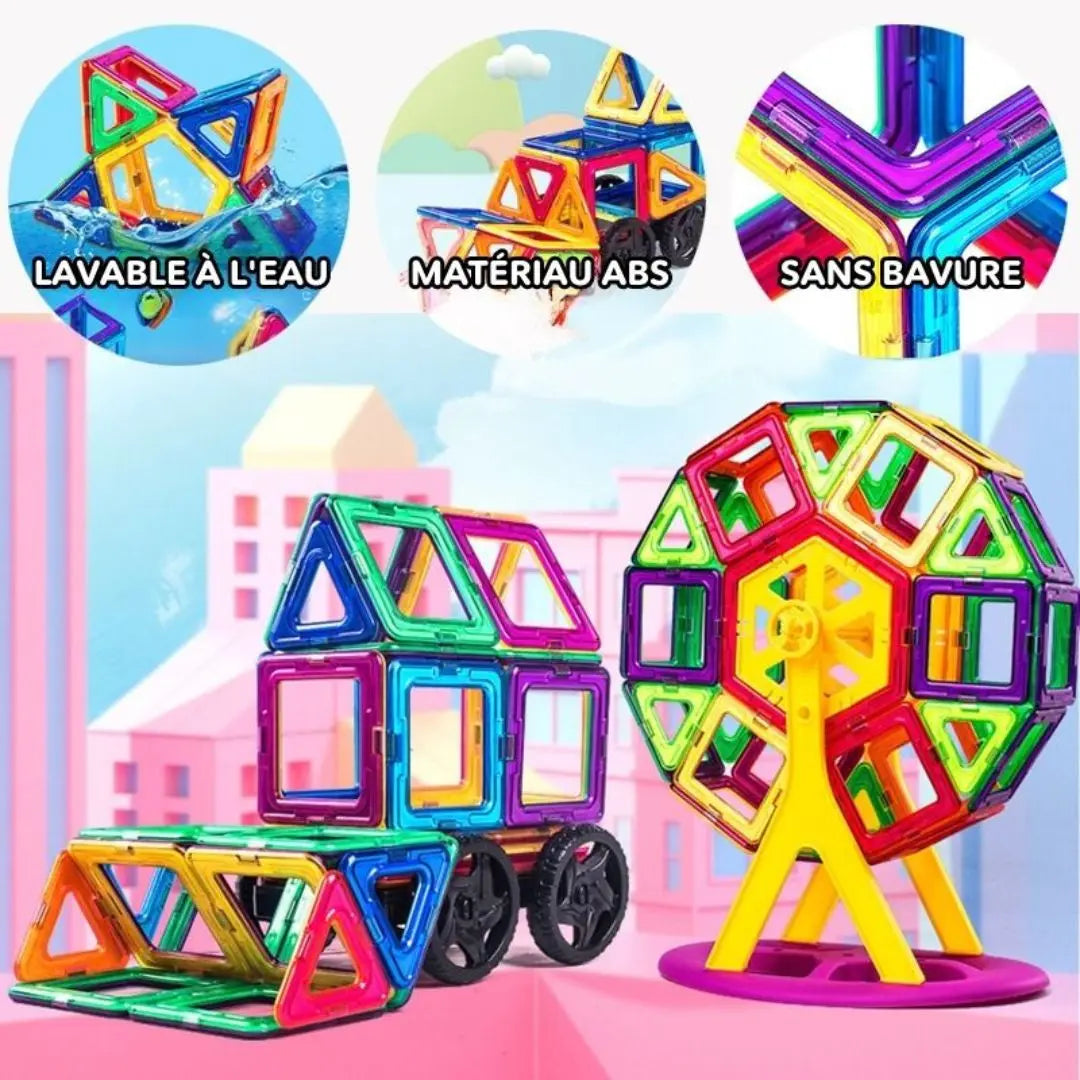 Jeu aimanté Montessori - MagneticTiles