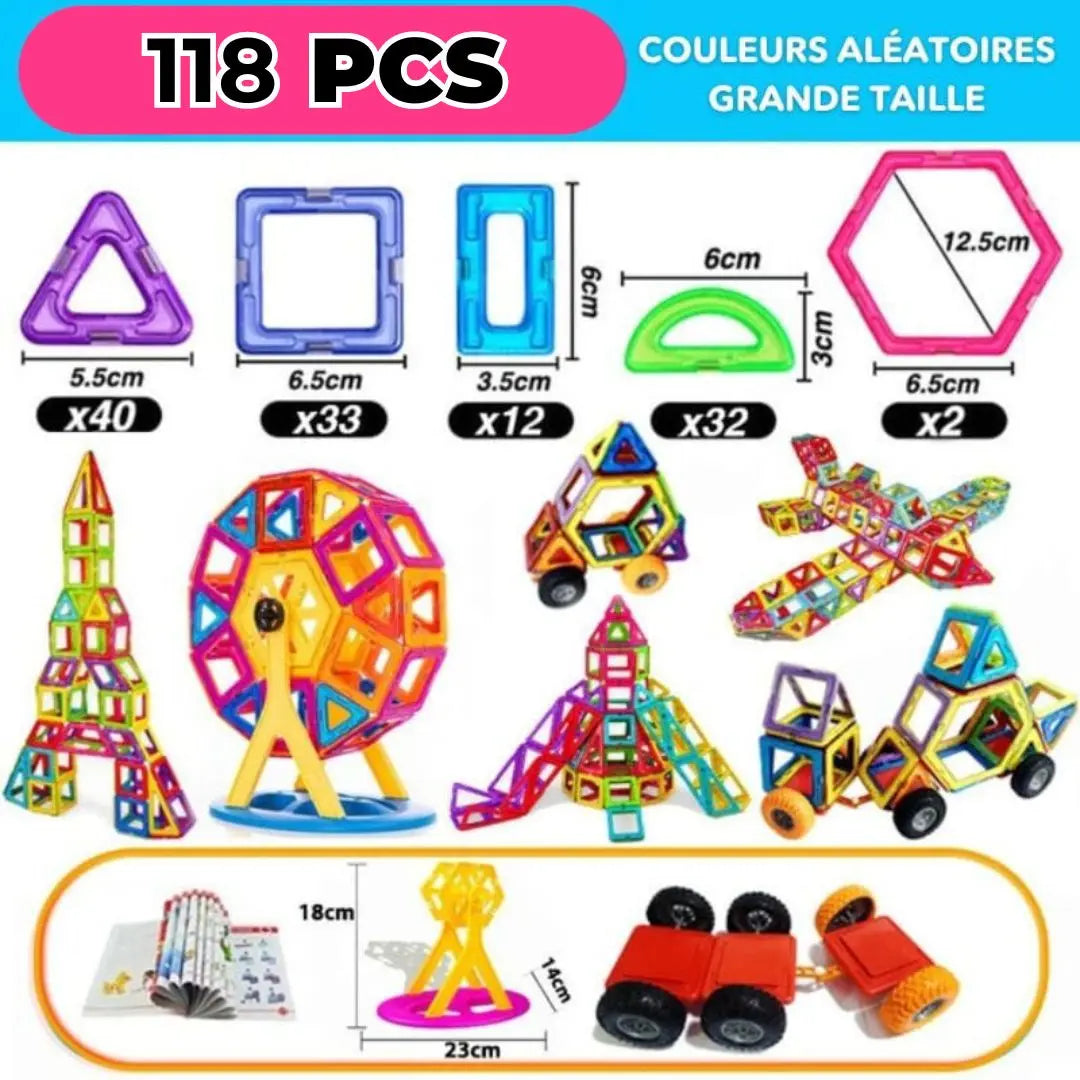 Jeu aimanté Montessori - MagneticTiles