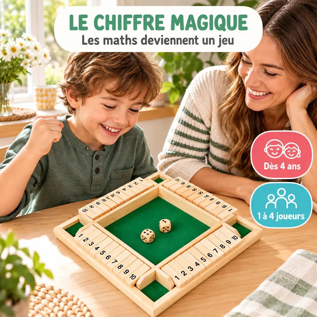 Jeu de Calcul en Bois "Le Chiffre Magique" - Dès 4 Ans