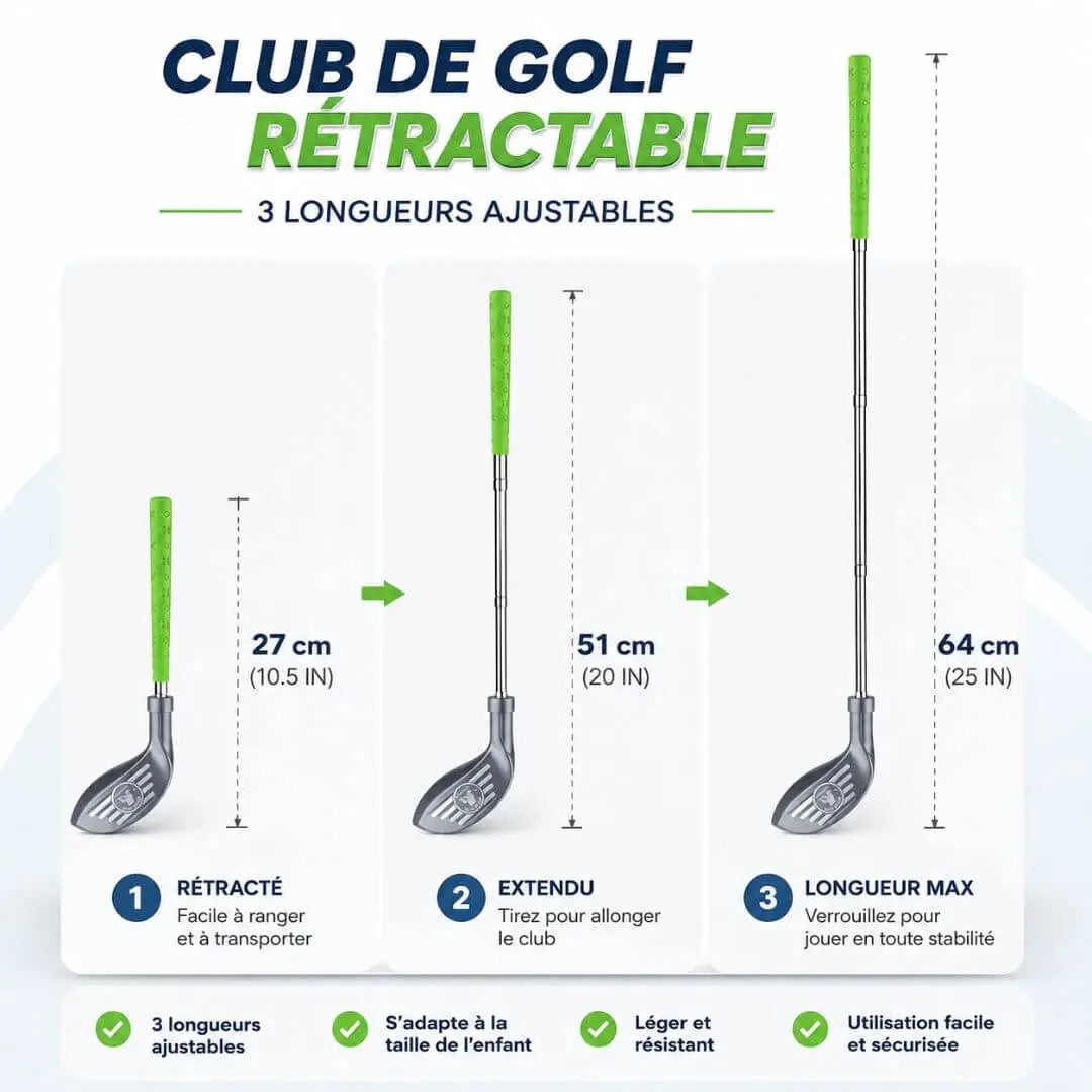Jeu de Golf Enfant – Set 10 Pièces Jardin