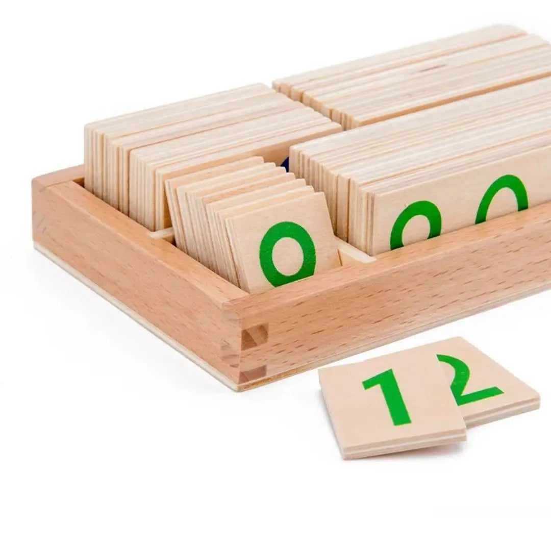 Jeu de cartes en bois Montessori 1-9000 - ChiffresEnBois