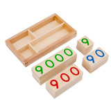 Jeu de cartes en bois Montessori 1-9000 - ChiffresEnBois