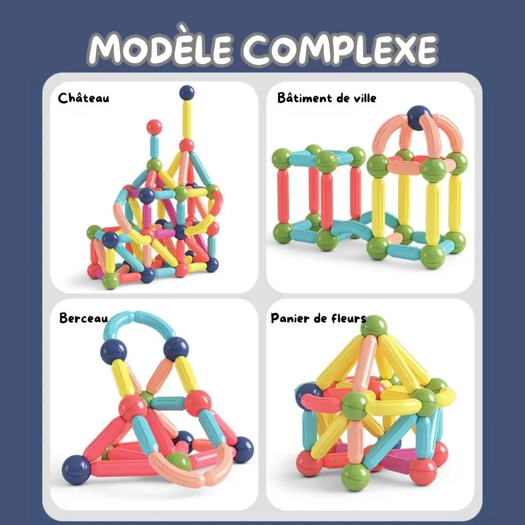 Jeu de construction magnétique - Magnetic Sticks