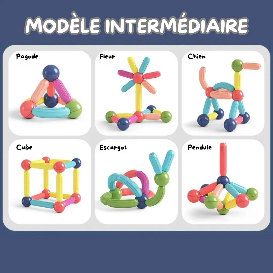 Jeu de construction magnétique - Magnetic Sticks