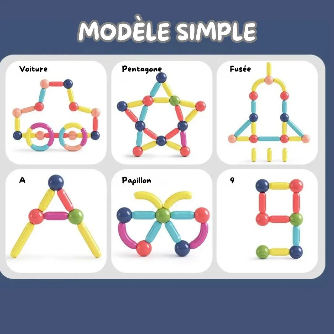 Jeu de construction magnétique - Magnetic Sticks