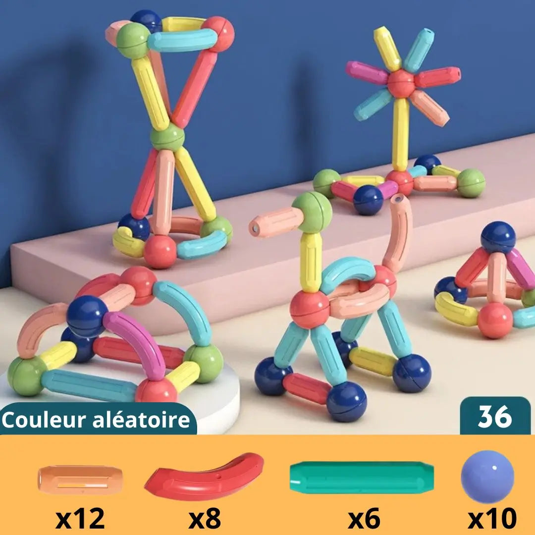 Jeu de construction magnétique - Magnetic Sticks