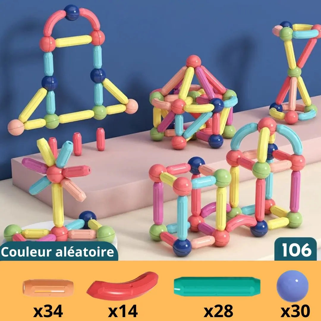 Jeu de construction magnétique - Magnetic Sticks