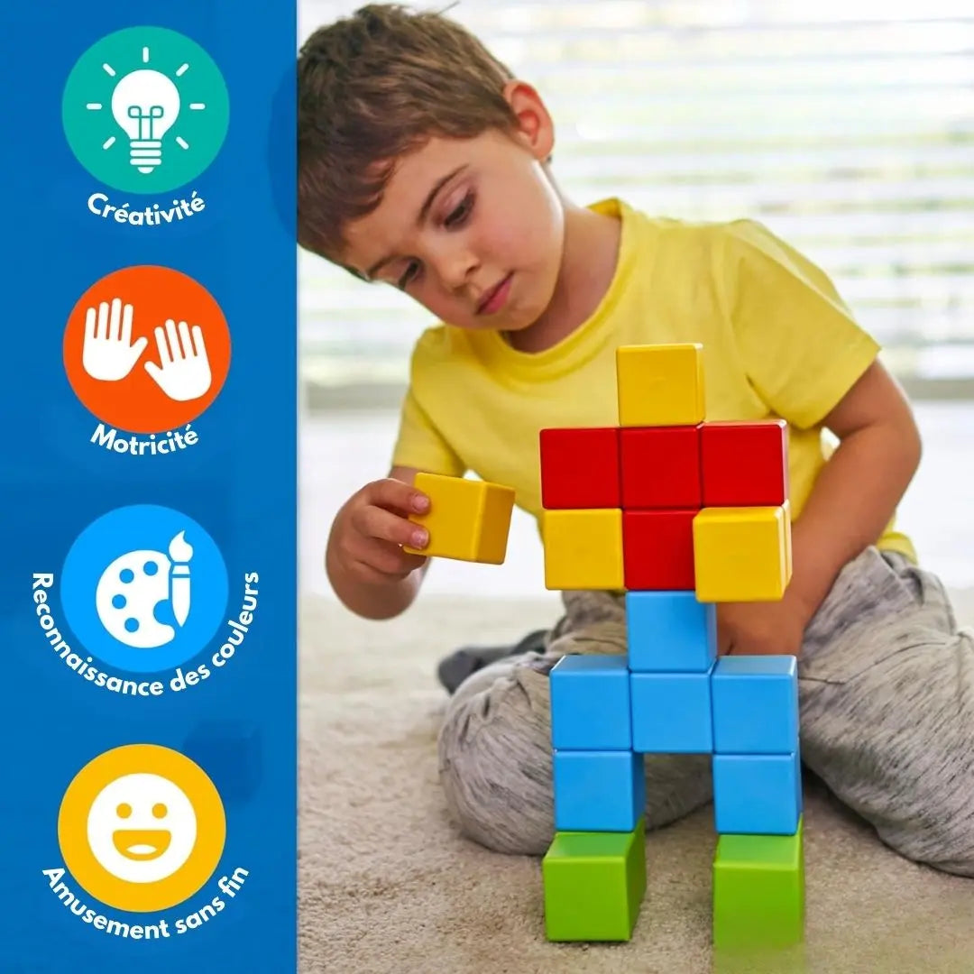 Jeu de construction magnétique rotatif 360° – Magnetic Blocks