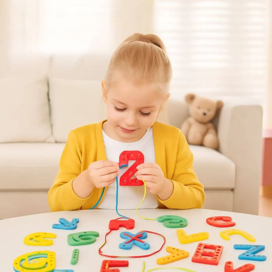Jeu en bois Montessori - Rope Letter