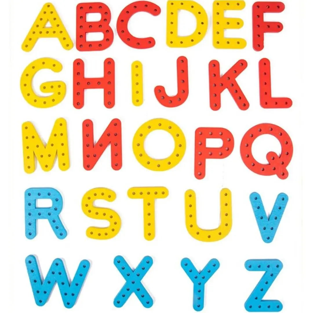 Jeu en bois Montessori - Rope Letter