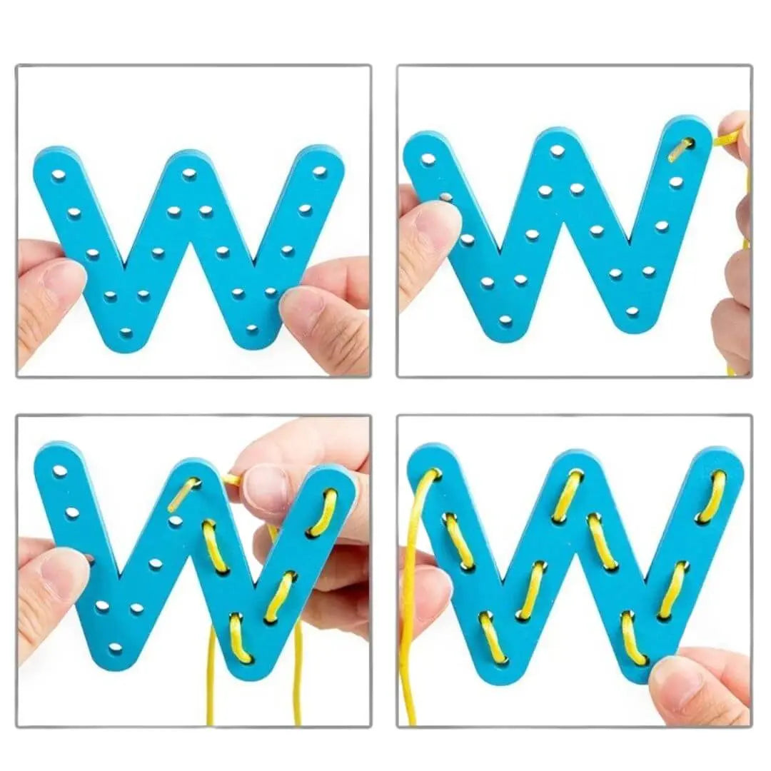 Jeu en bois Montessori - Rope Letter