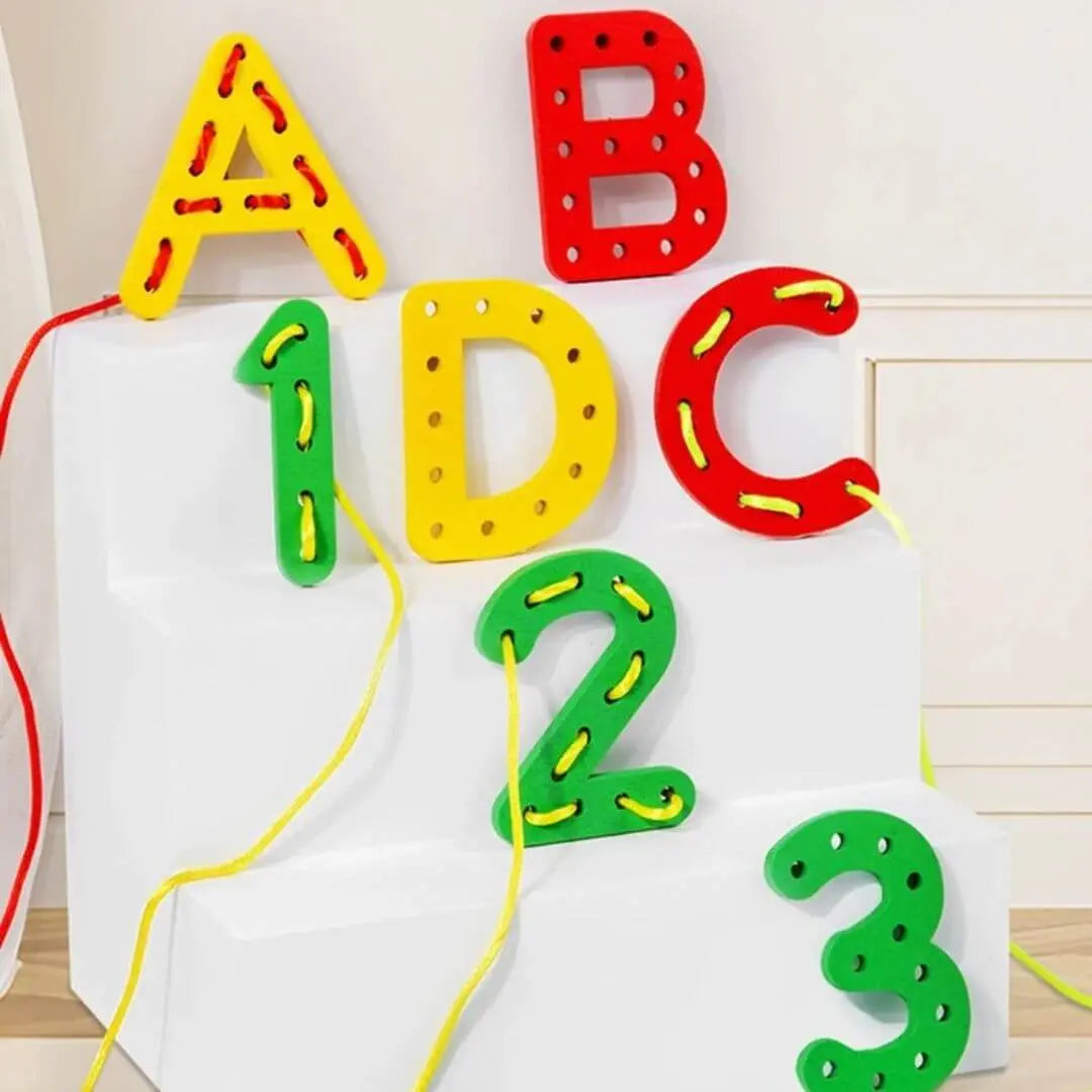 Jeu en bois Montessori - Rope Letter