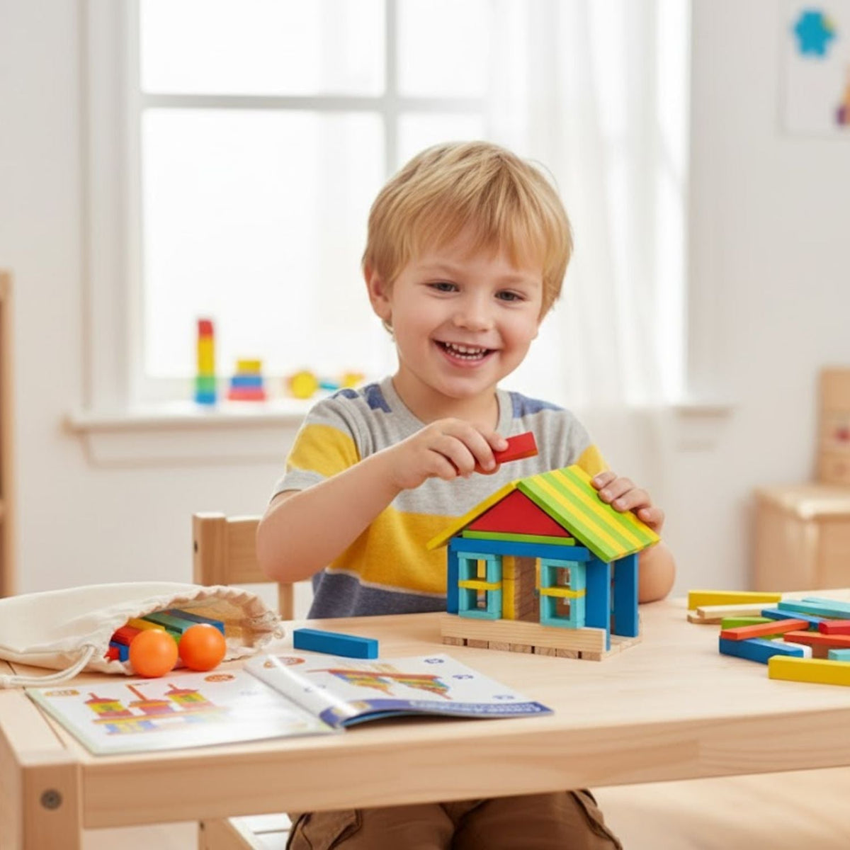 Jeu construction en bois