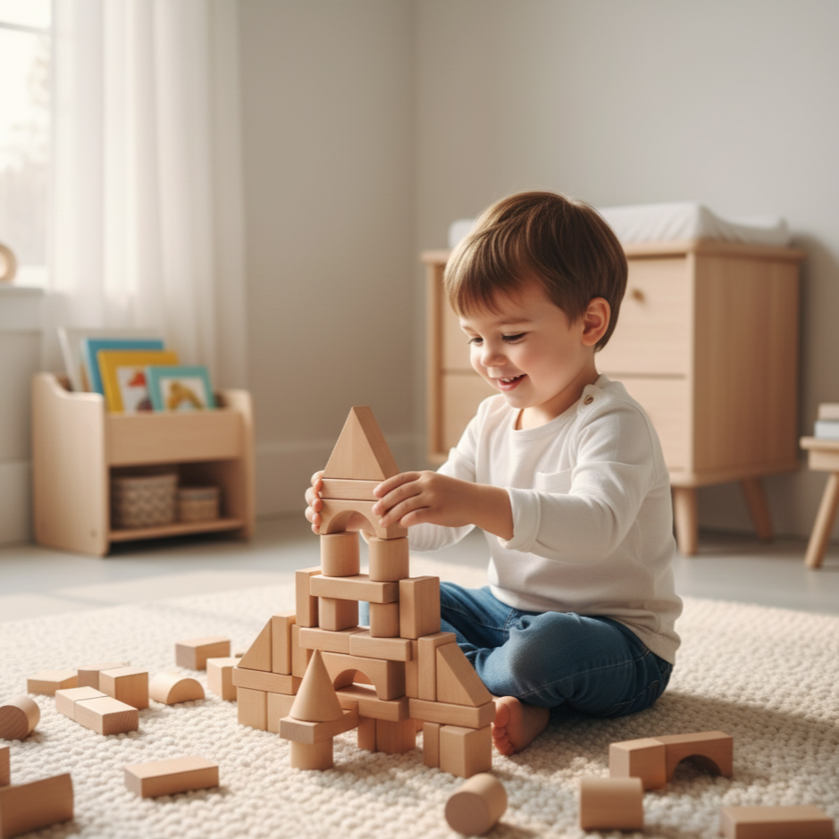Jeu de construction en bois naturel | WoodiFun