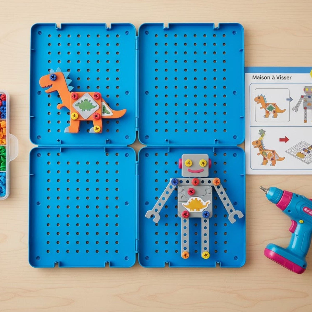 Jeux de construction de mallette de bricolage