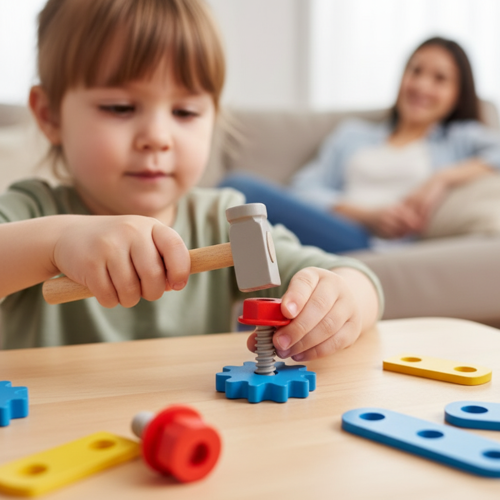 Jeux en bois de construction atelier créatif | MiniBrico