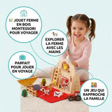 Jouet Ferme Bois Feutre Montessori – Voyage – 3 Ans