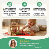 Jouet Ferme Bois Feutre Montessori – Voyage – 3 Ans