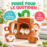 Jouet Sensoriel Bébé Montessori - Cabane & Famille d'Écureuils