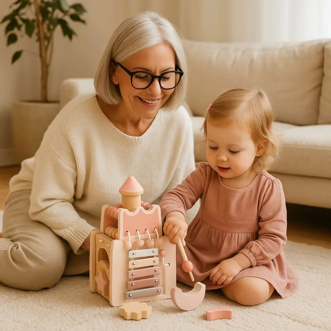 Jouet en Bois Bébé Château Musical – CastleMelody