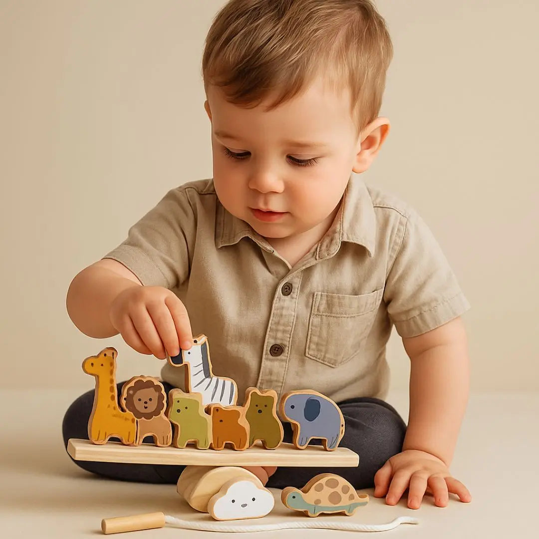 Jouet en Bois Bébé Équilibre Animaux – BalanceZoo