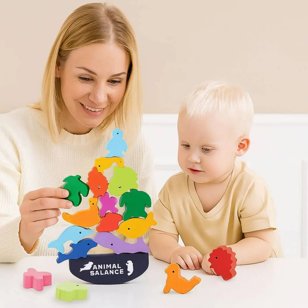 Jouet en Bois Équilibre Bébé – BalanceZoo