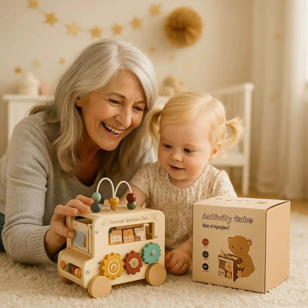 Jouet en bois Bus Montessori – AnimalBus